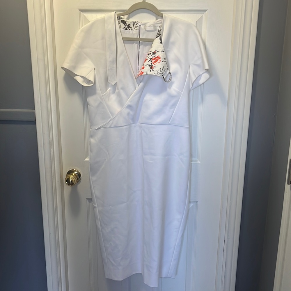 Victoria Beckham body con white dress never worn